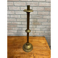 Vintage Large 26" Brass Barley Twist Candlestick Holder Religious Altar Colonial