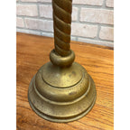 Vintage Large 26" Brass Barley Twist Candlestick Holder Religious Altar Colonial