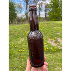 Vintage Berlin Wis. Brew Co. Beer Bottle Amber Brown Embossed 1920s