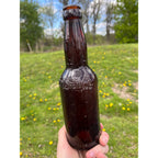 Vintage Berlin Wis. Brew Co. Beer Bottle Amber Brown Embossed 1920s