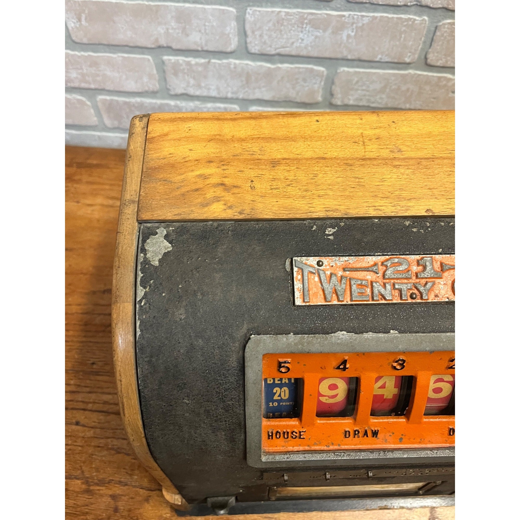 Vintage Groetchen 21 Twenty-One Coin-Op Trade Stimulator Blackjack Slot Machine
