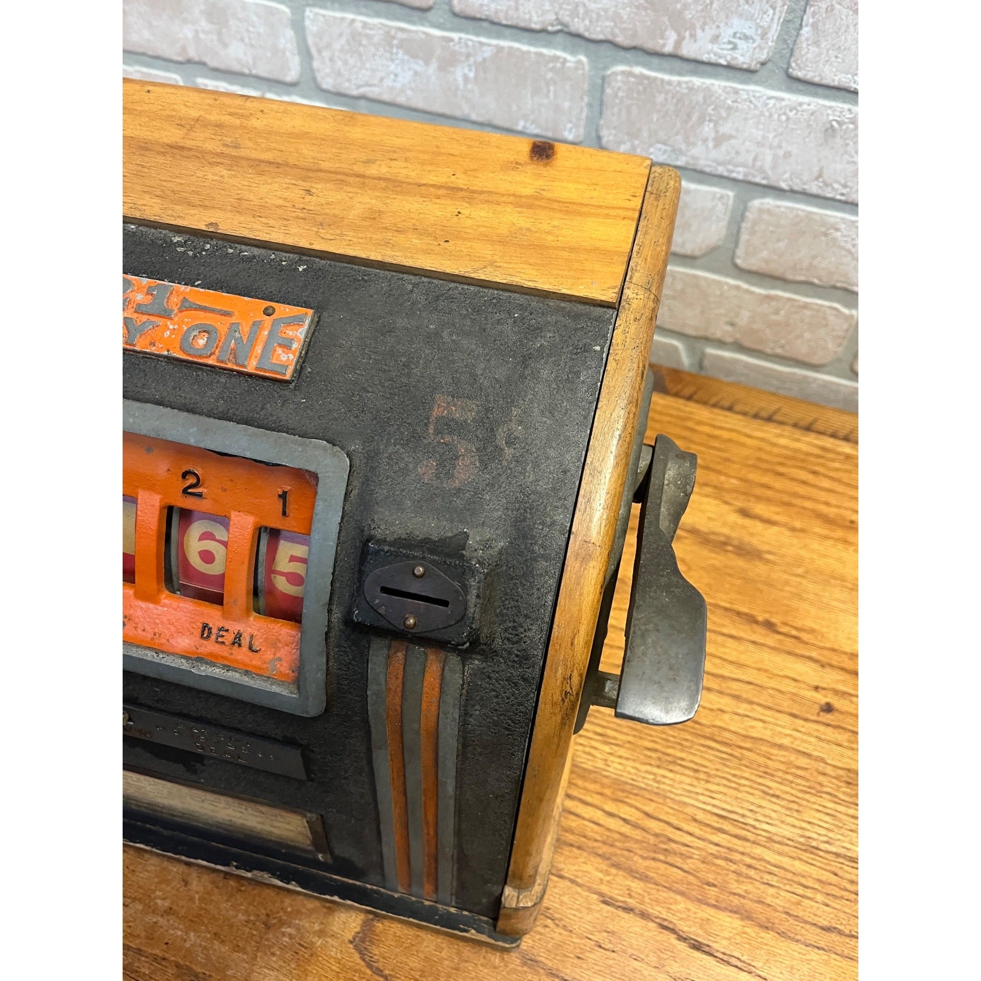 Vintage Groetchen 21 Twenty-One Coin-Op Trade Stimulator Blackjack Slot Machine