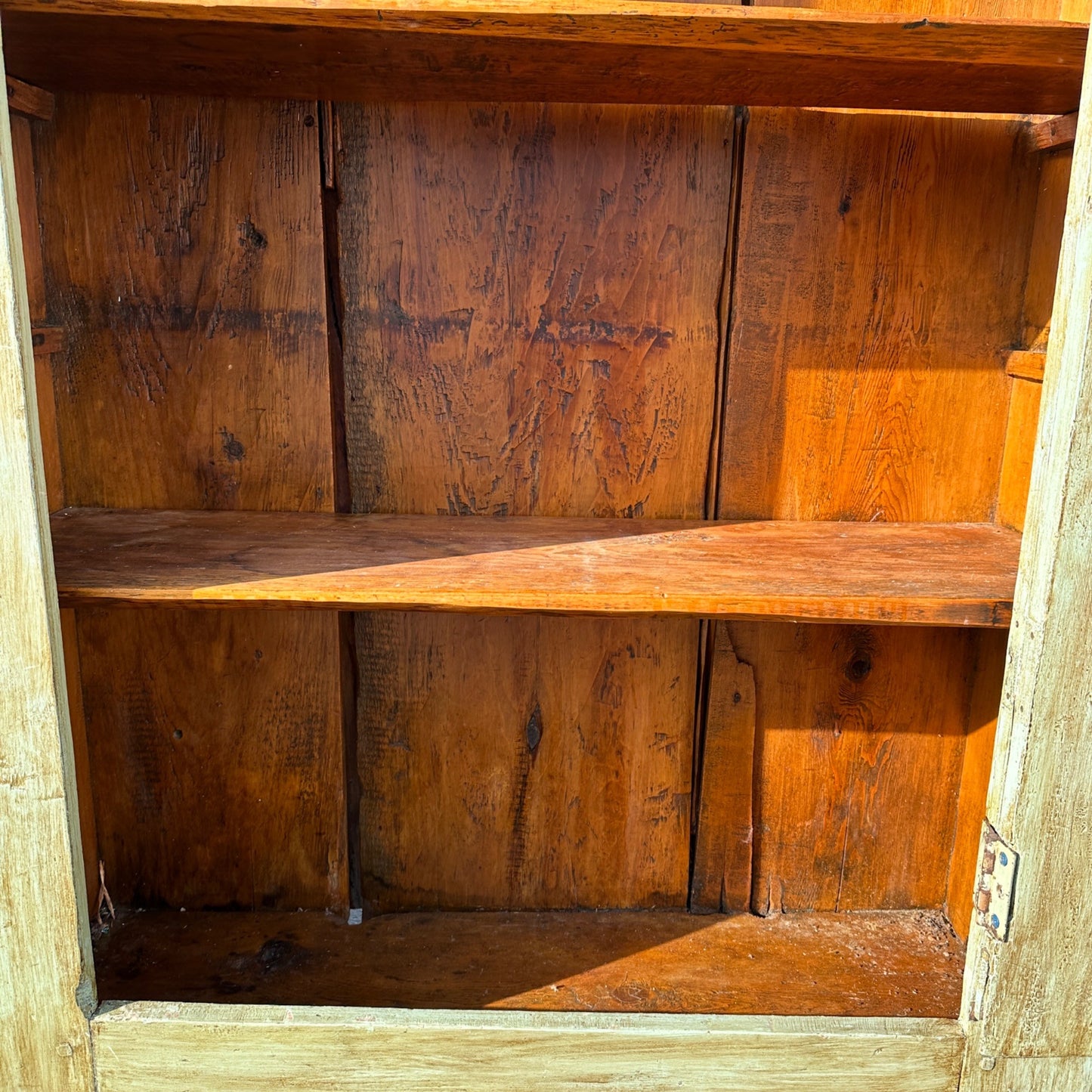 Antique Primitive Green Cupboard Cabinet Pantry