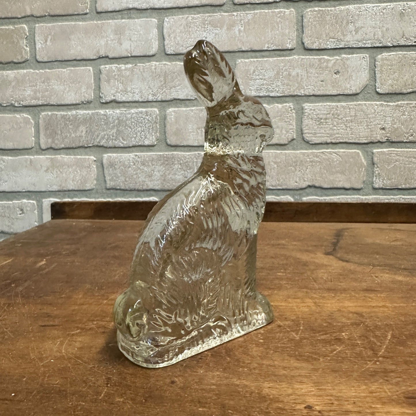 Vintage 1950s JH Millstein Glass Candy Container Easter Rabbit Bunny Lot (2)