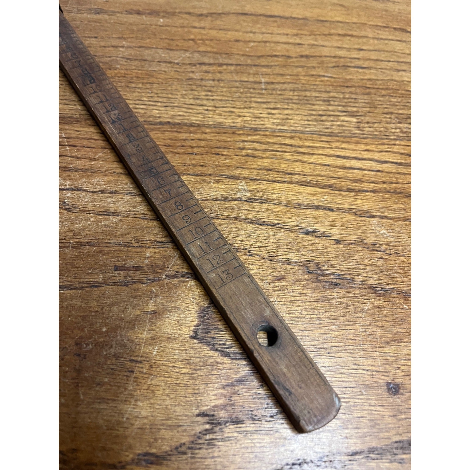 Antique BELCHER BROS Shoe Sizer Wood Rule Ruler New York Boxwood & Brass