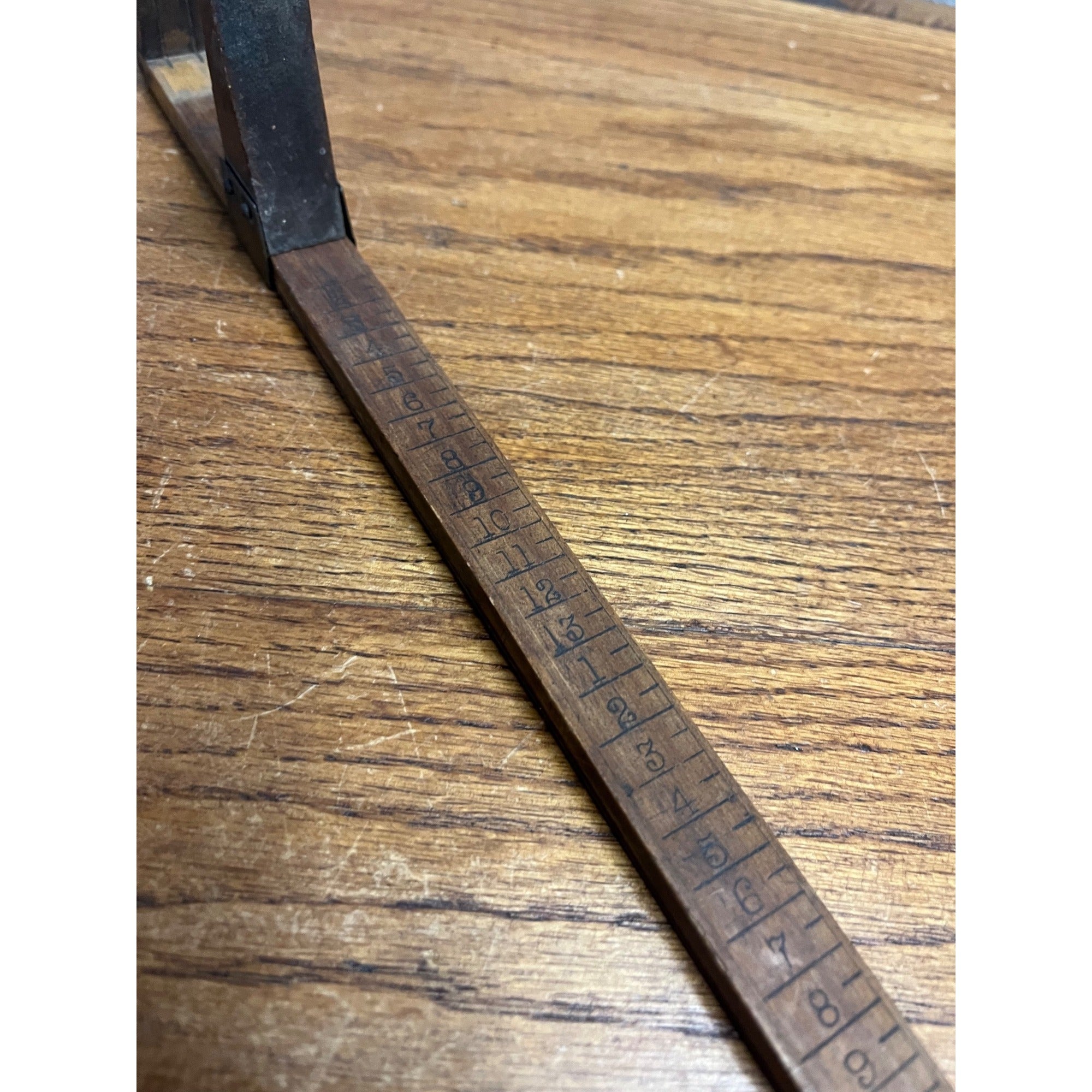 Antique BELCHER BROS Shoe Sizer Wood Rule Ruler New York Boxwood & Brass