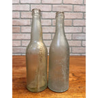 Pre-Prohibition Fred Miller Embossed Aqua Beer Bottles Milwaukee Wis WI Brewing Co.