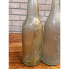 Pre-Prohibition Fred Miller Embossed Aqua Beer Bottles Milwaukee Wis WI Brewing Co.