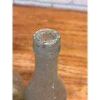 Pre-Prohibition Fred Miller Embossed Aqua Beer Bottles Milwaukee Wis WI Brewing Co.