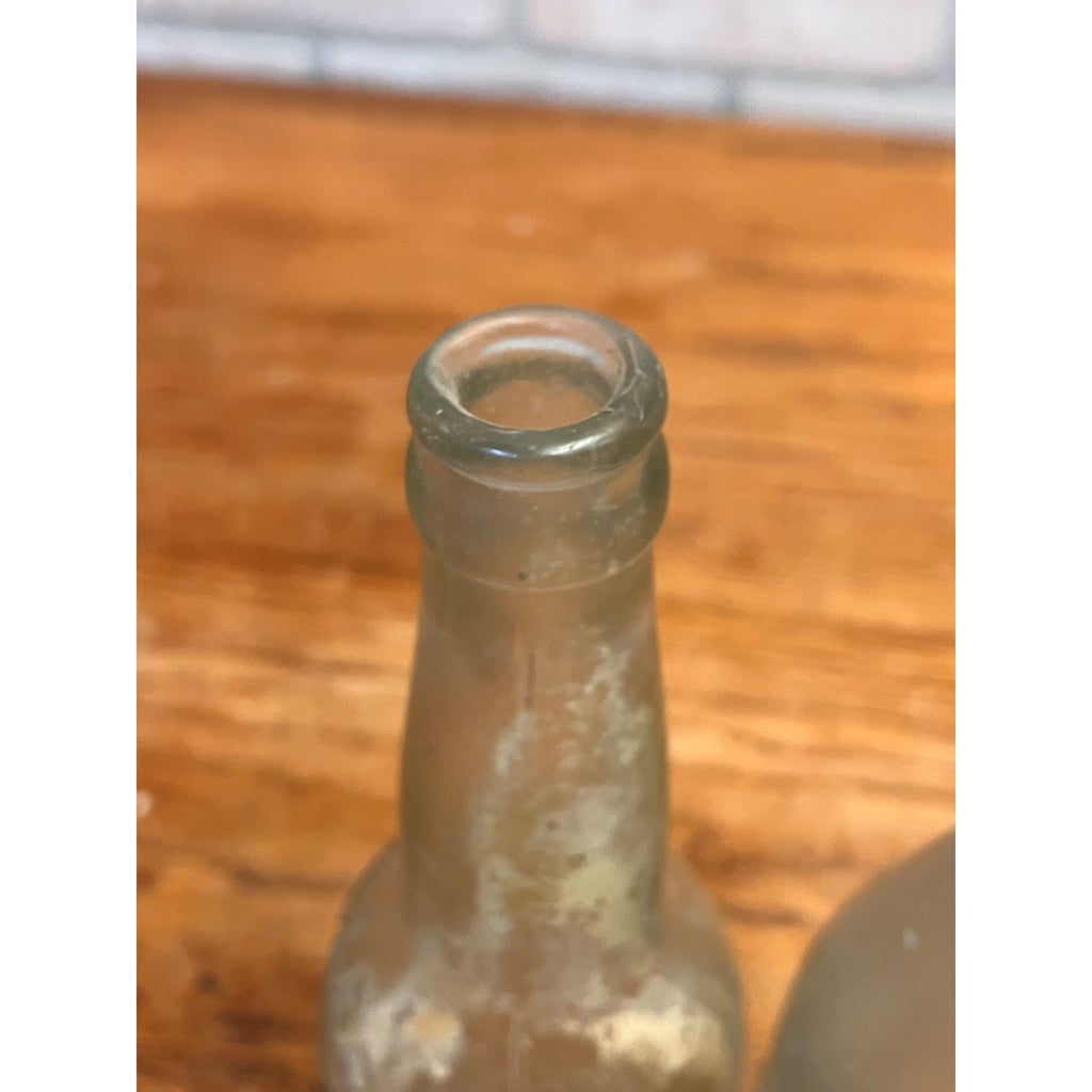 Pre-Prohibition Fred Miller Embossed Aqua Beer Bottles Milwaukee Wis WI Brewing Co.