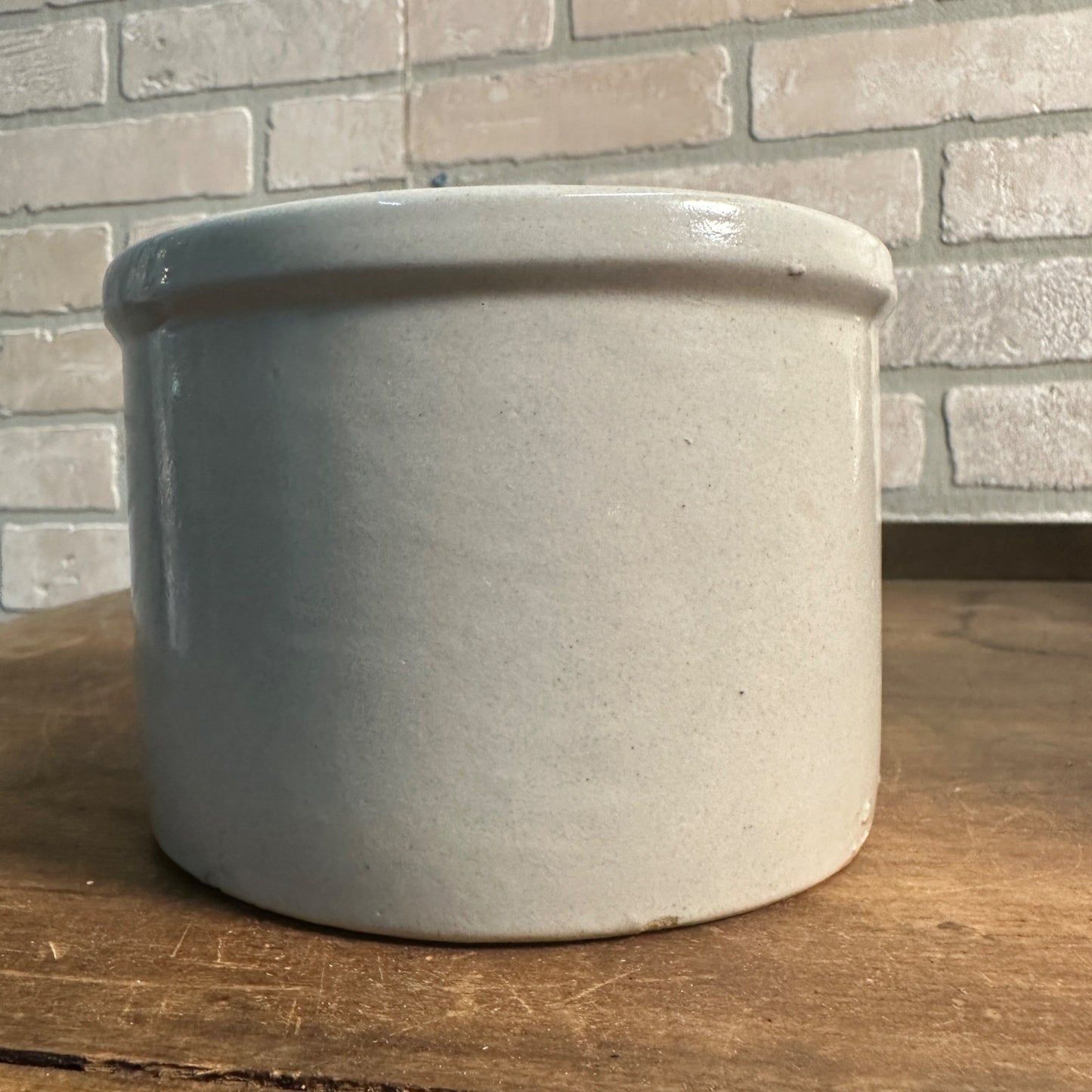 MIDWEST CREAMERY CO. PLYMOUTH, WIS WI SMALL ADVERTISING STONEWARE BUTTER CROCK