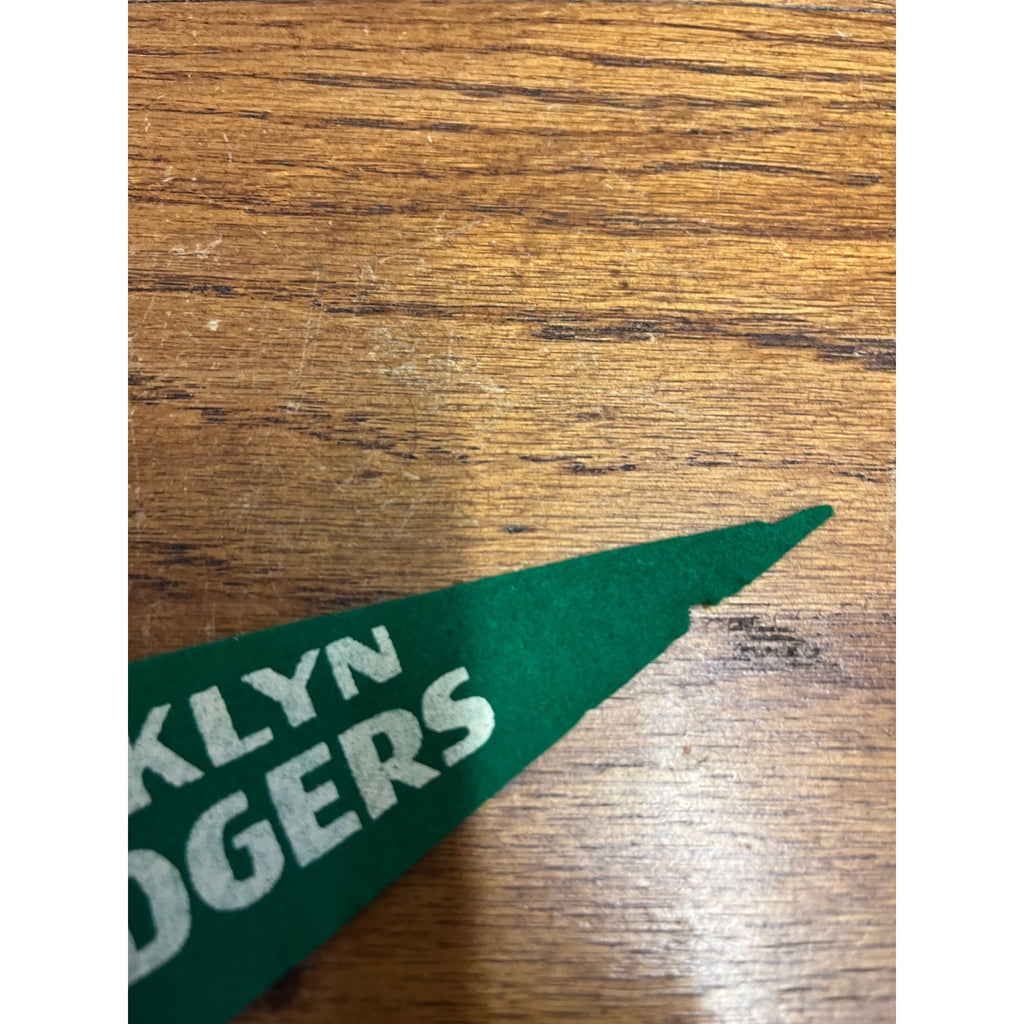 Vintage 1950s Brooklyn Dodgers Mini Baseball Felt Pennant 9"