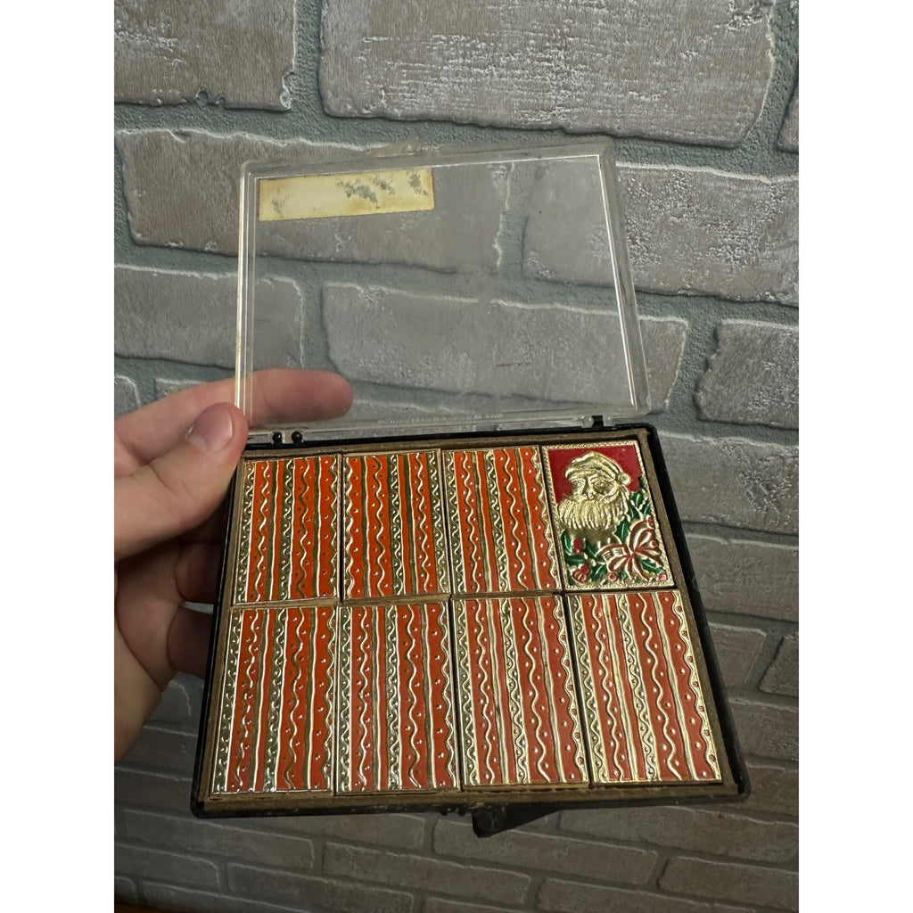 Vintage 1960s Santa Christmas Table Matches Monogram of California 8 Boxes MCM