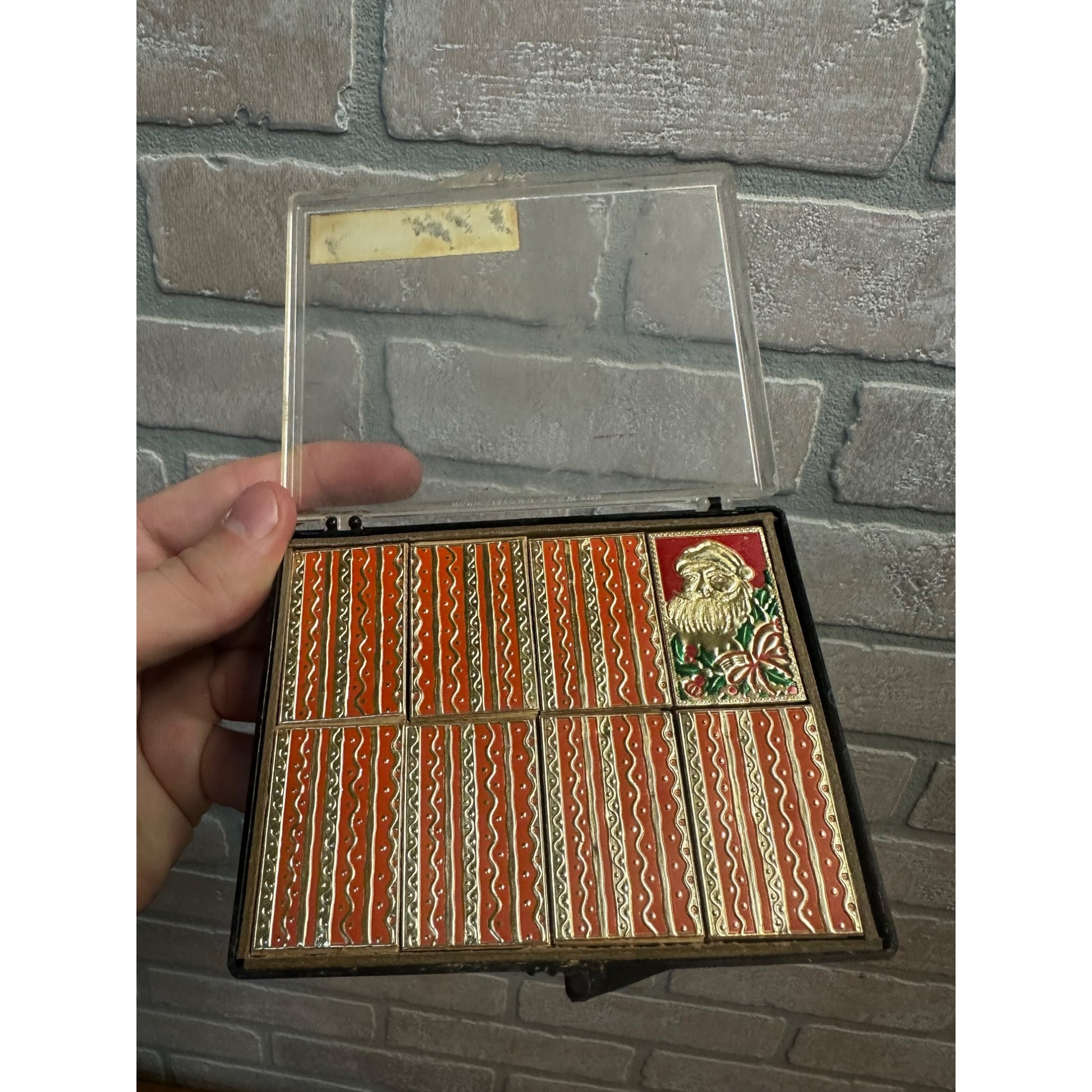 Vintage 1960s Santa Christmas Table Matches Monogram of California 8 Boxes MCM