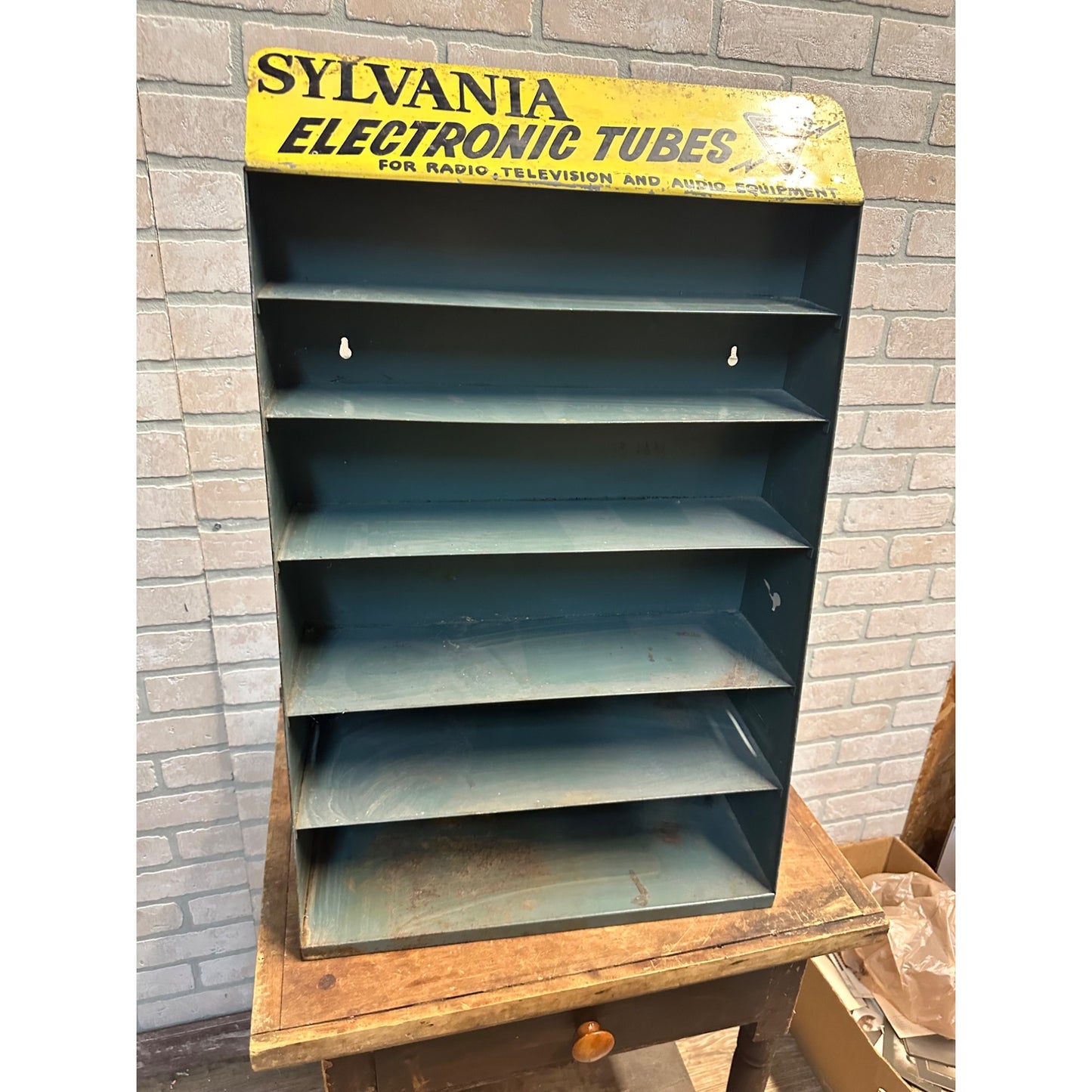 Vintage 1950s Sylvania Electronic Tubes Radio TV Advertising Store Display Sign