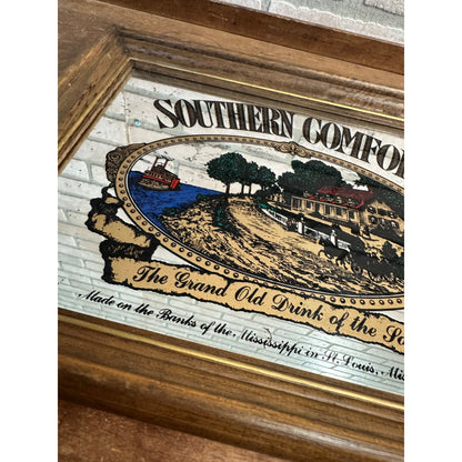 Vintage Southern Comfort Whiskey Bar Pub Wall Advertising Mirror Sign 14.5x11.5