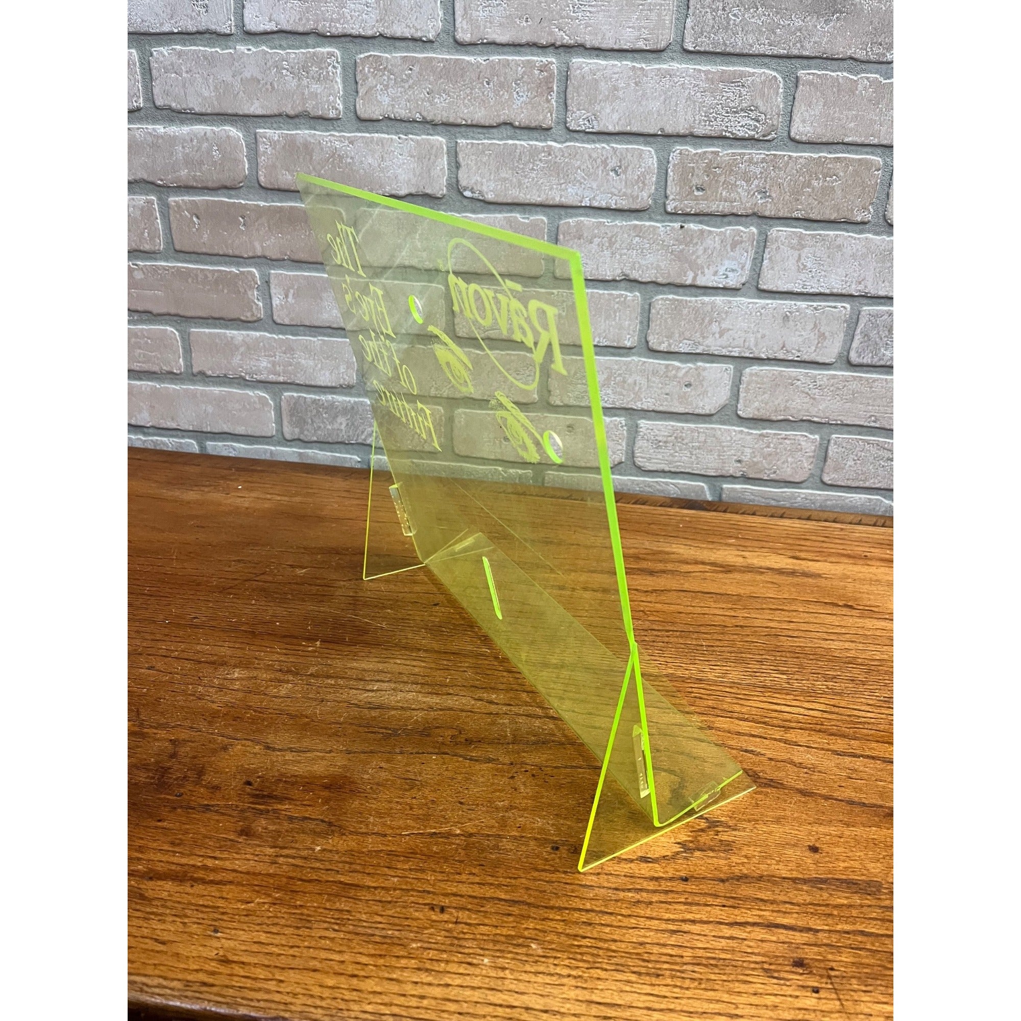 Vintage Ravon Neon Green Sunglasses Plastic Store Display Rack Shelf