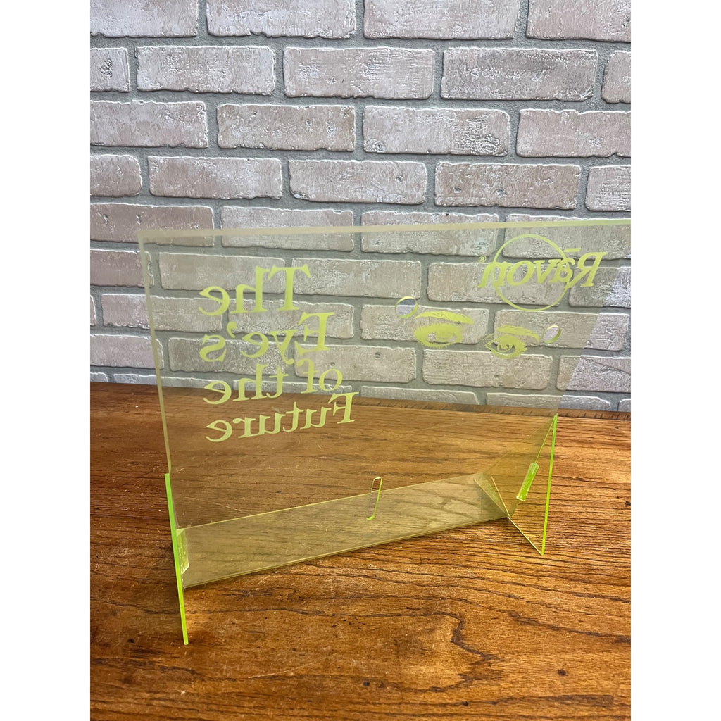 Vintage Ravon Neon Green Sunglasses Plastic Store Display Rack Shelf