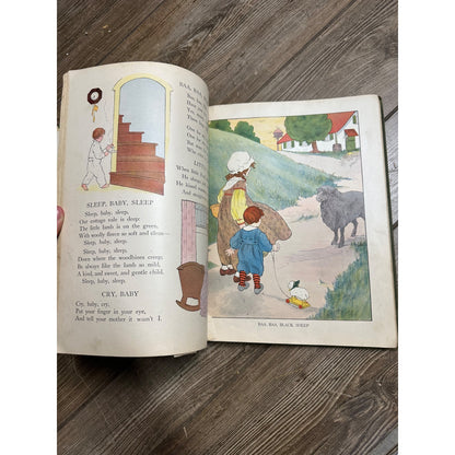 Antique 1930 "The Real Mother Goose" Children's Rhyme Book Illustrated McNally