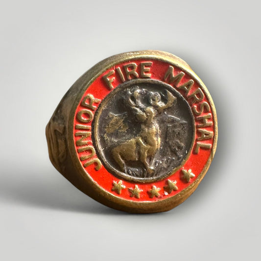 Vintage Junior Fire Marshal Ring Hartford Fire Insurance Kids Ring Advertising Premium