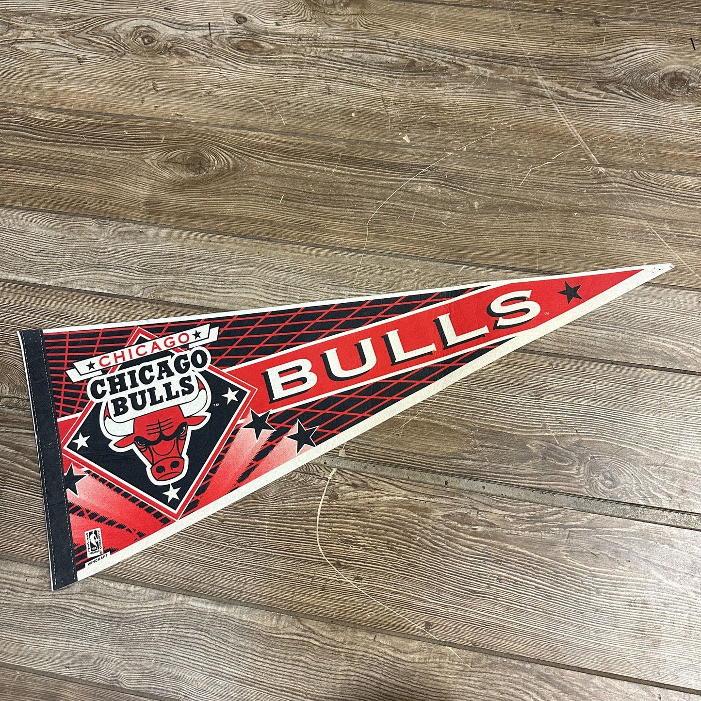 Vintage 1990s Chicago Bulls NBA Full Size 30" Pennant Wincraft Michael Jordan