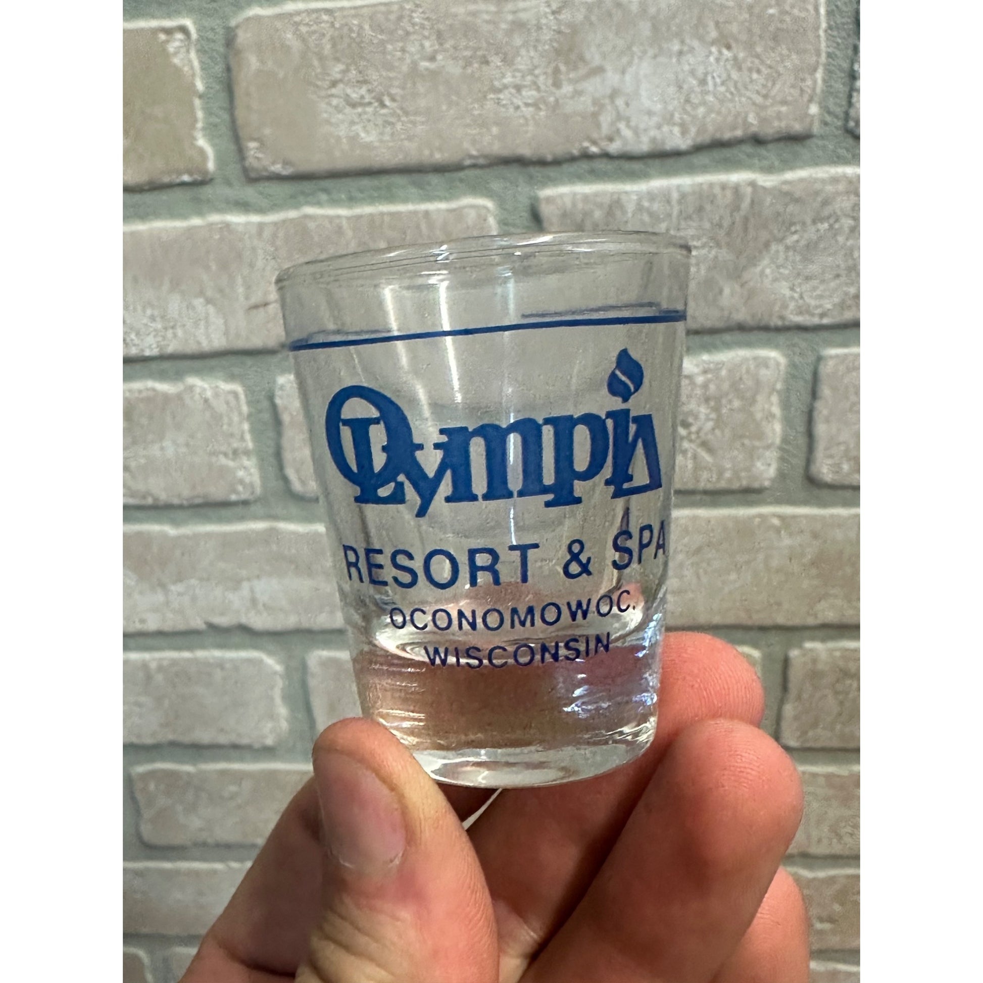 Vintage Olympia Ski Resort & Spa Oconomowoc Wisconsin WI Shot Glass