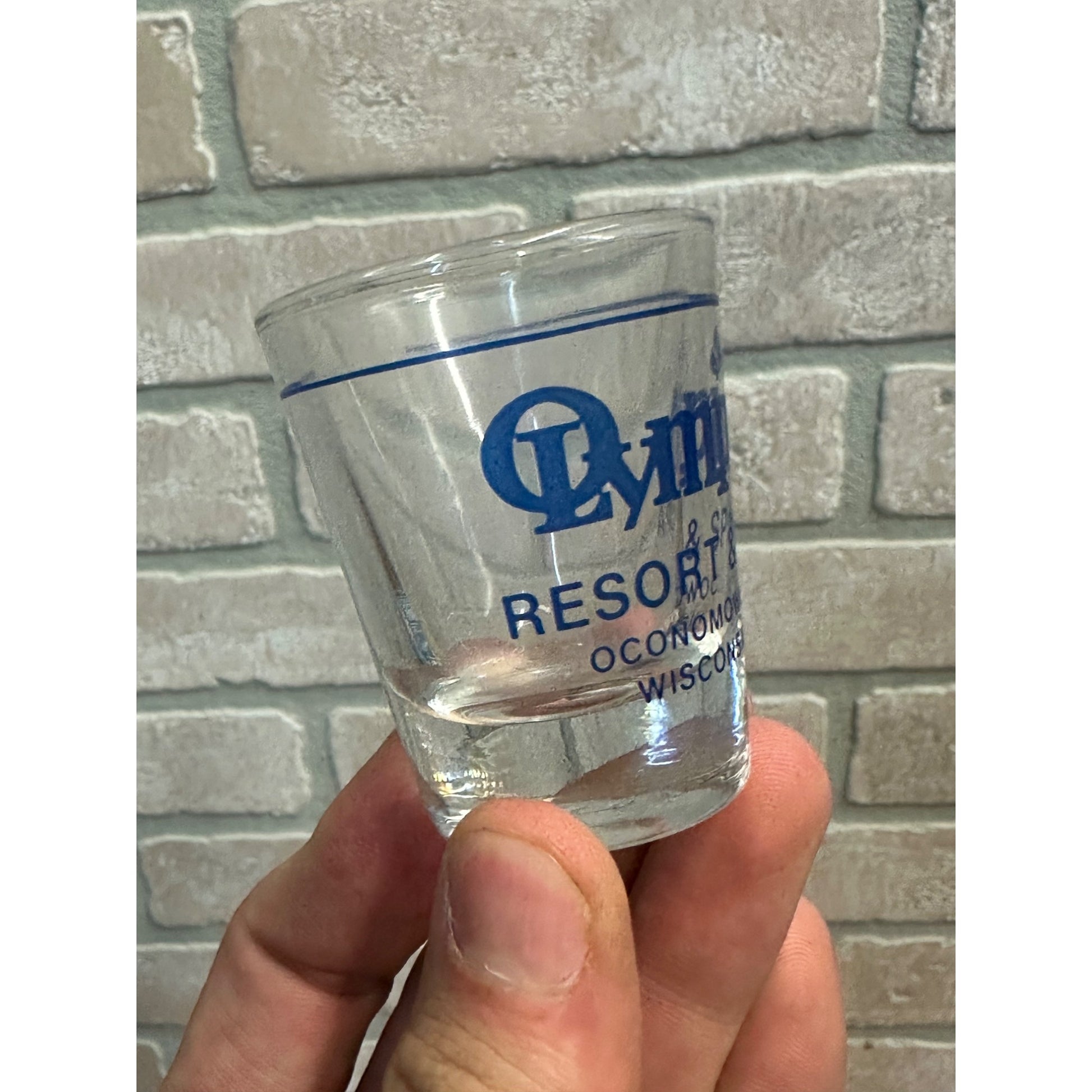 Vintage Olympia Ski Resort & Spa Oconomowoc Wisconsin WI Shot Glass
