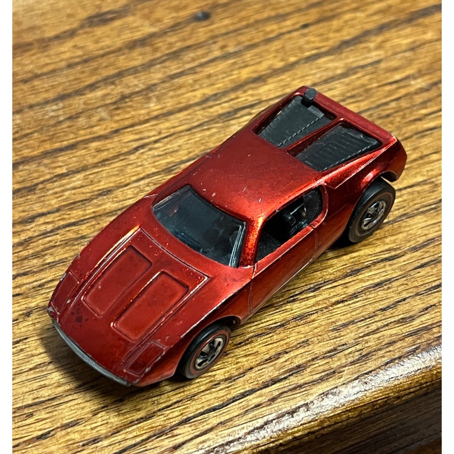 Vintage 1970 Hot Wheels Redline AMX 2 Red / Rose -- CLEAN