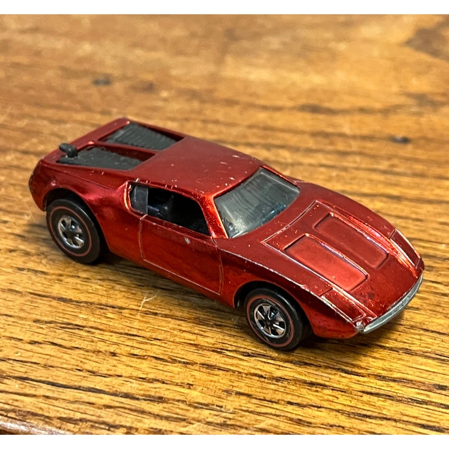 Vintage 1970 Hot Wheels Redline AMX 2 Red / Rose -- CLEAN