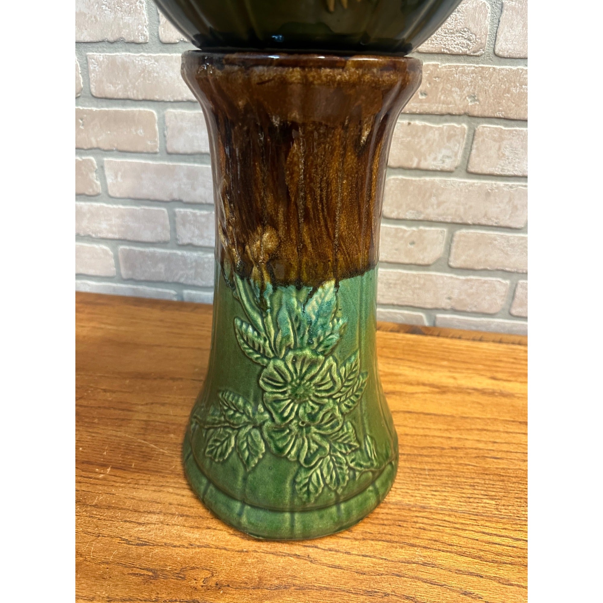 Vintage RRP Co. Robinson Ransbottom Roseville Dogwood Flowers Jardiniere Pot & Stand