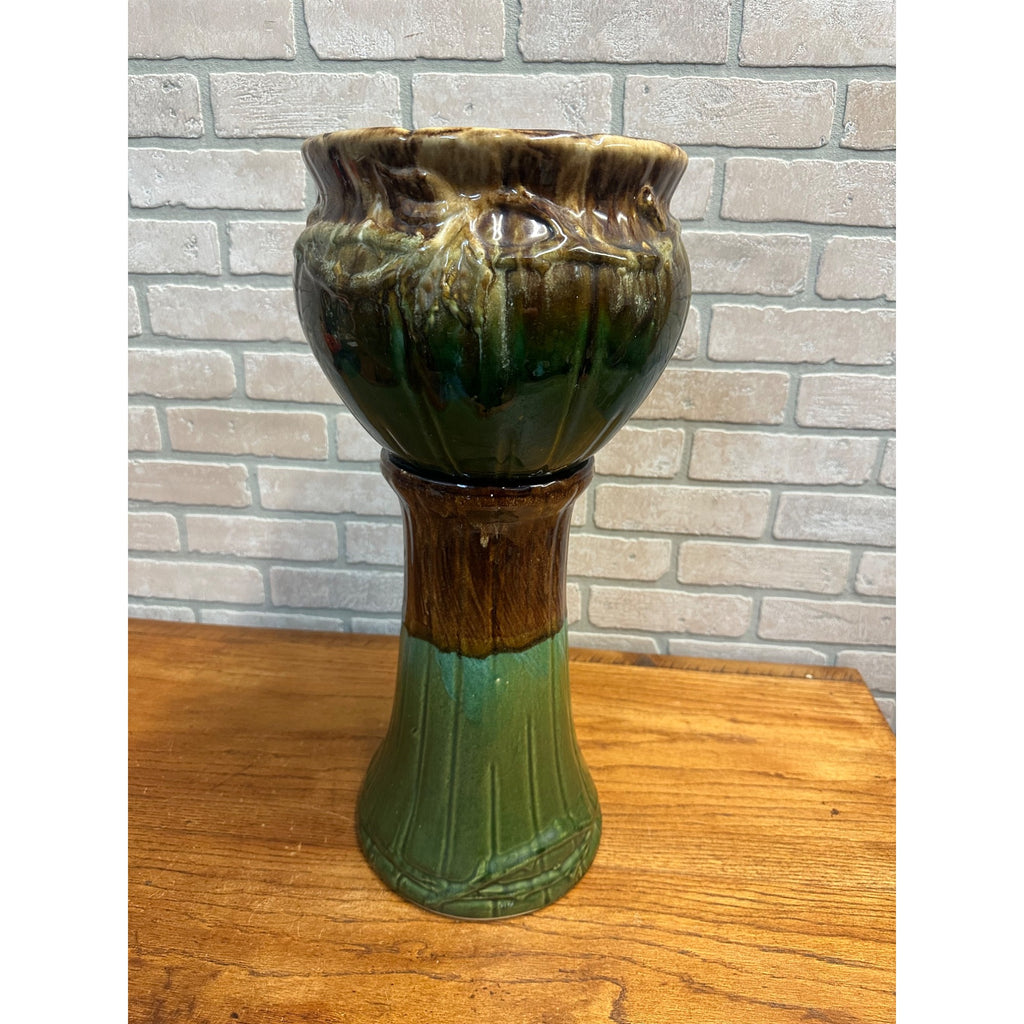 Vintage RRP Co. Robinson Ransbottom Roseville Dogwood Flowers Jardiniere Pot & Stand