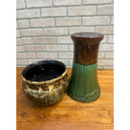 Vintage RRP Co. Robinson Ransbottom Roseville Dogwood Flowers Jardiniere Pot & Stand