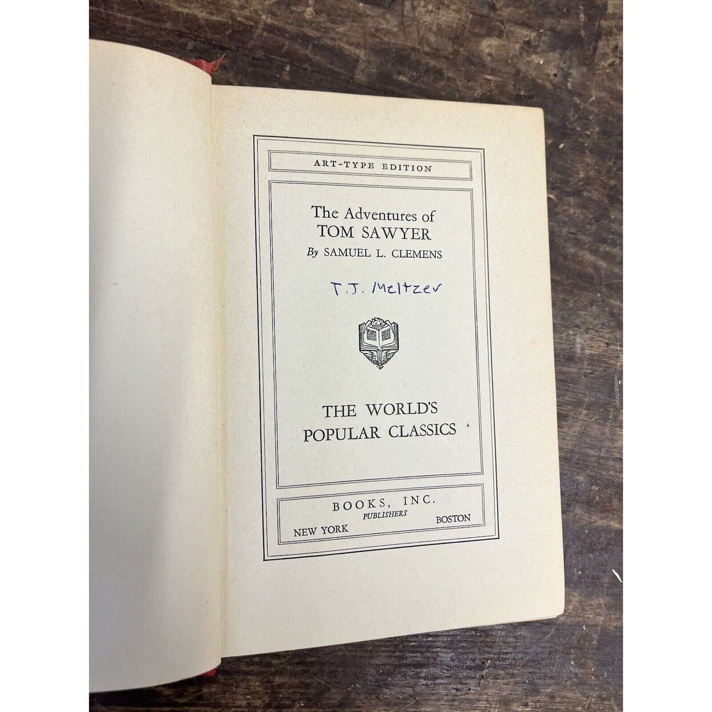 1930s Tom Sawyer by Samuel Clemens - Art Type Edition - Worlds Popular Classics