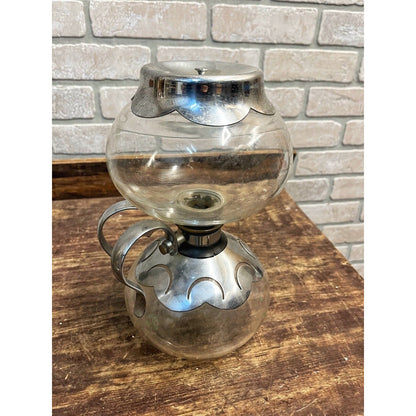 Vintage 1930s Pyrex Silex Double Bubble Percolator Coffee Pot Maker Glass