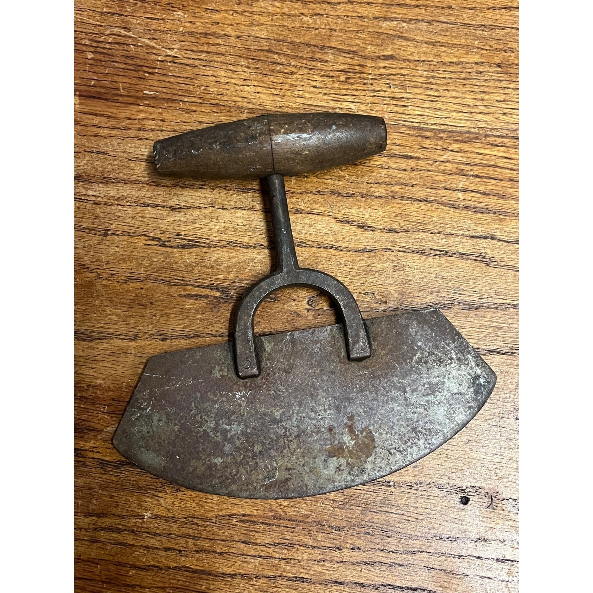Antique Primitive Cast Steel Food Chopper Dough Cutter Kitchen Decor