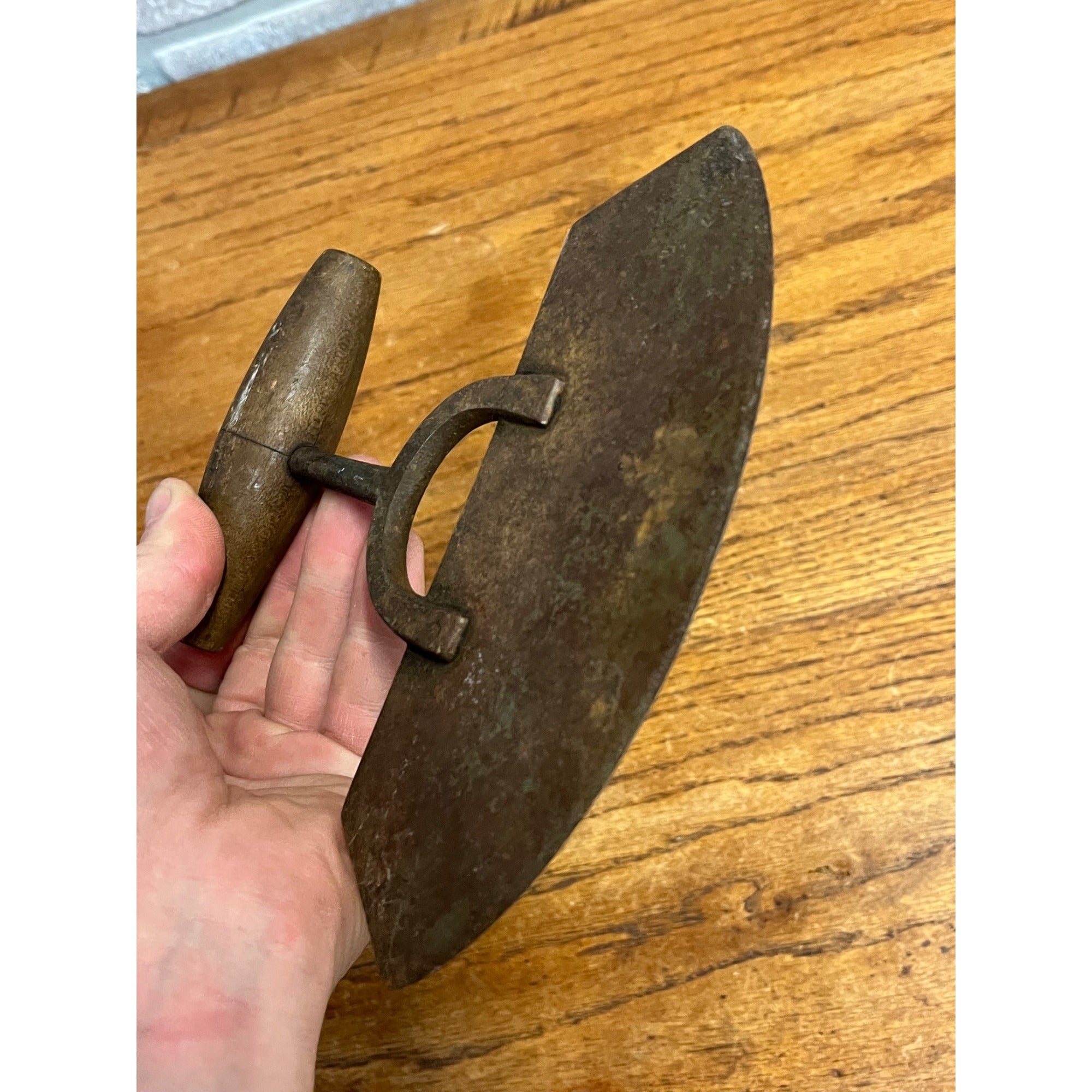 Antique Primitive Cast Steel Food Chopper Dough Cutter Kitchen Decor