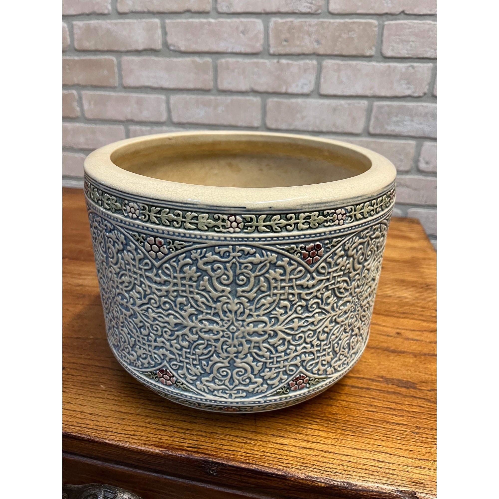 Vintage 1920s Weller Pottery Zona Ornate Antique Large Planter Jardiniere