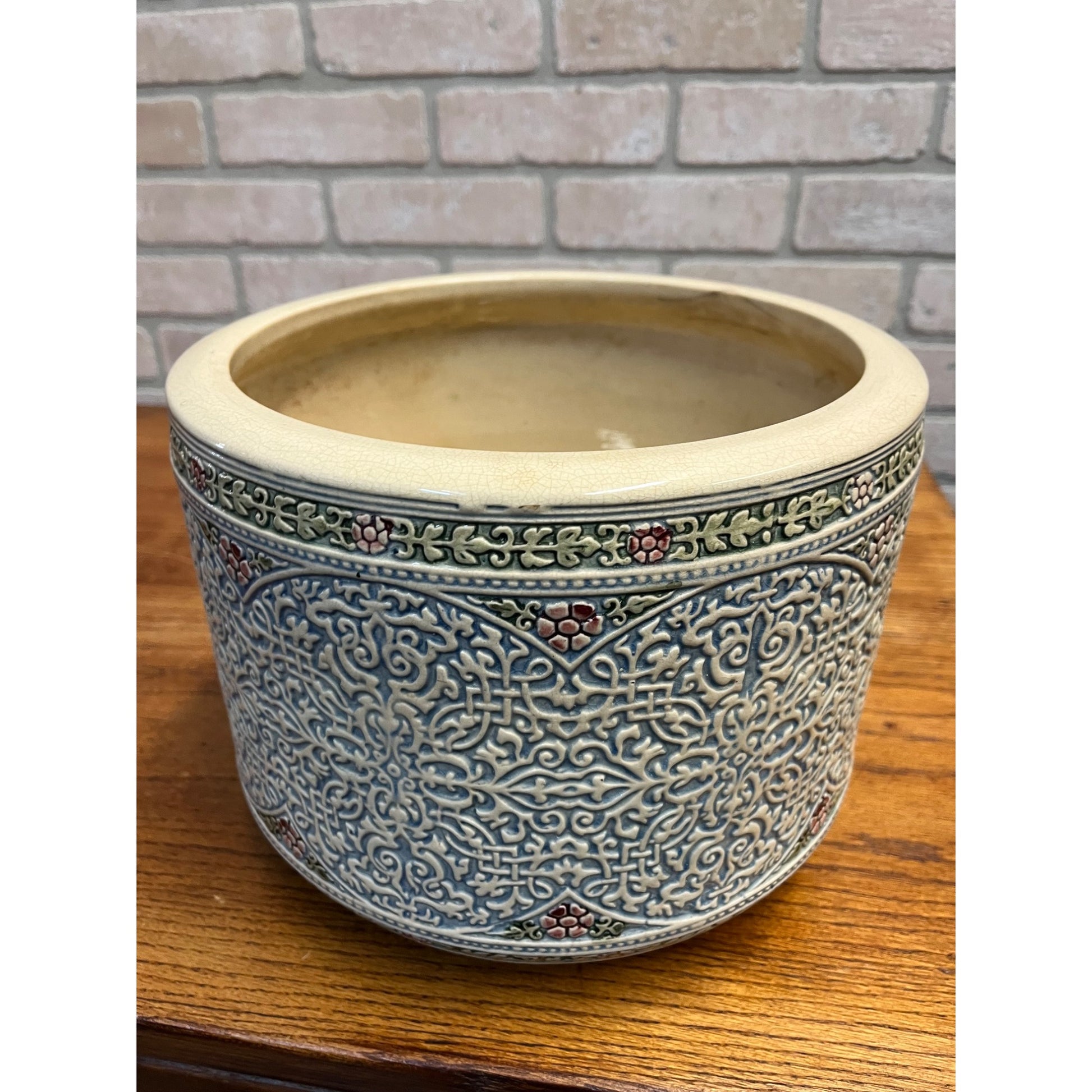 Vintage 1920s Weller Pottery Zona Ornate Antique Large Planter Jardiniere