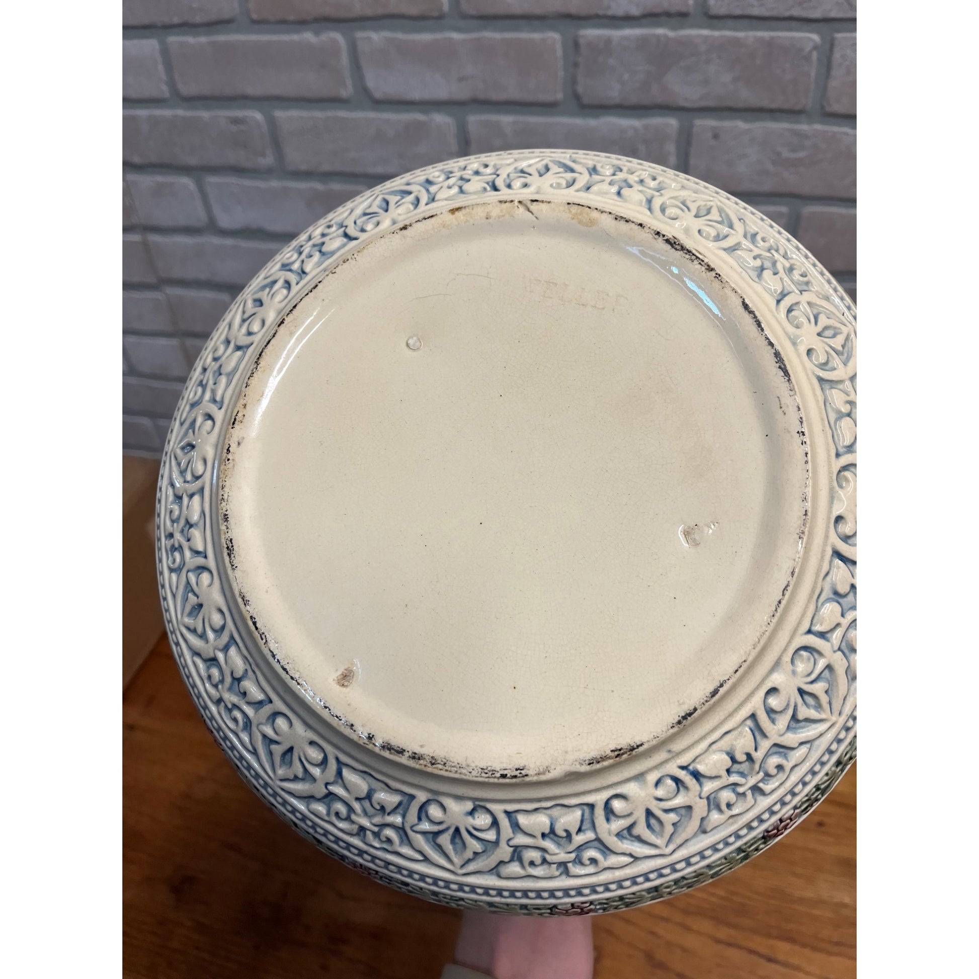 Vintage 1920s Weller Pottery Zona Ornate Antique Large Planter Jardiniere