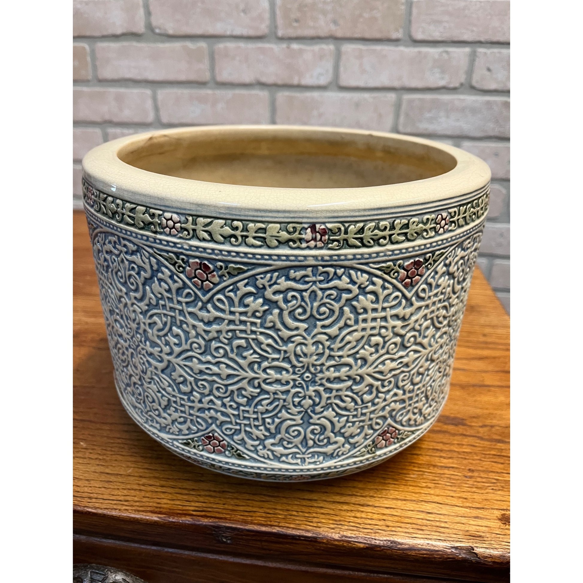 Vintage 1920s Weller Pottery Zona Ornate Antique Large Planter Jardiniere