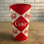 12oz  Coca Cola Canadian Coke Diamond Design Paper Wax Cup Soda Promo Advertising