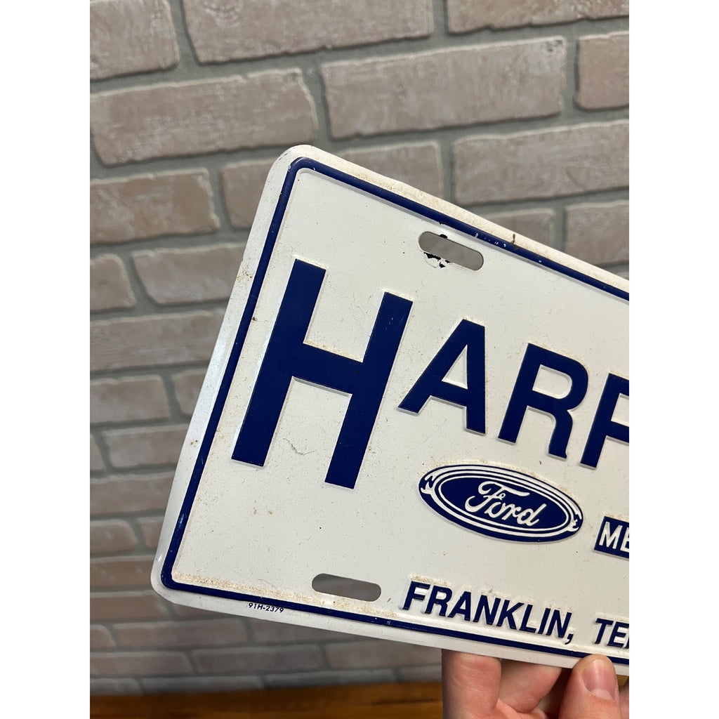 Vintage Ford Mercury Car Truck Dealer Metal Booster License Plate Franklin TN
