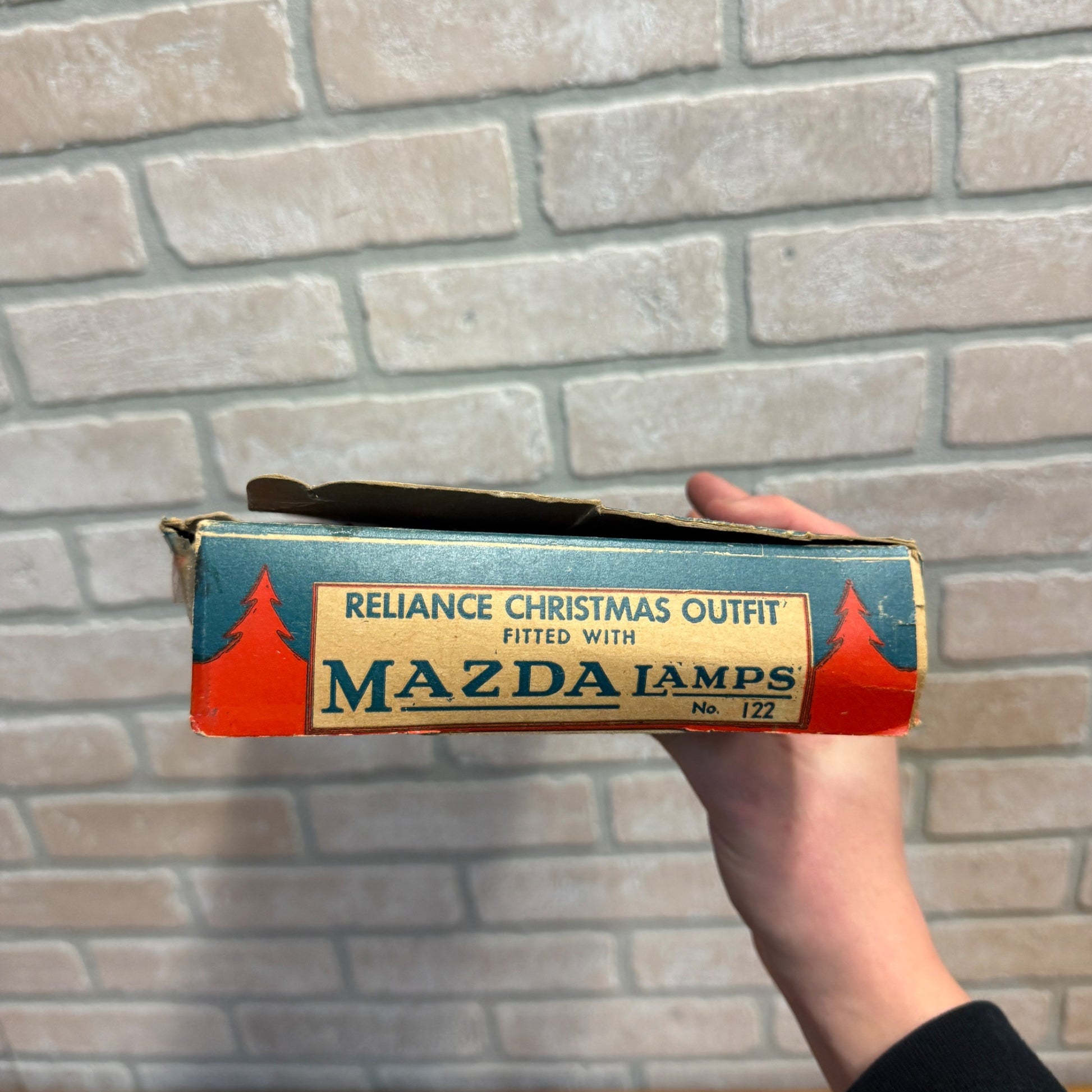 Vintage Christmas String Lights Xmas Box Decor Mazda Reliance