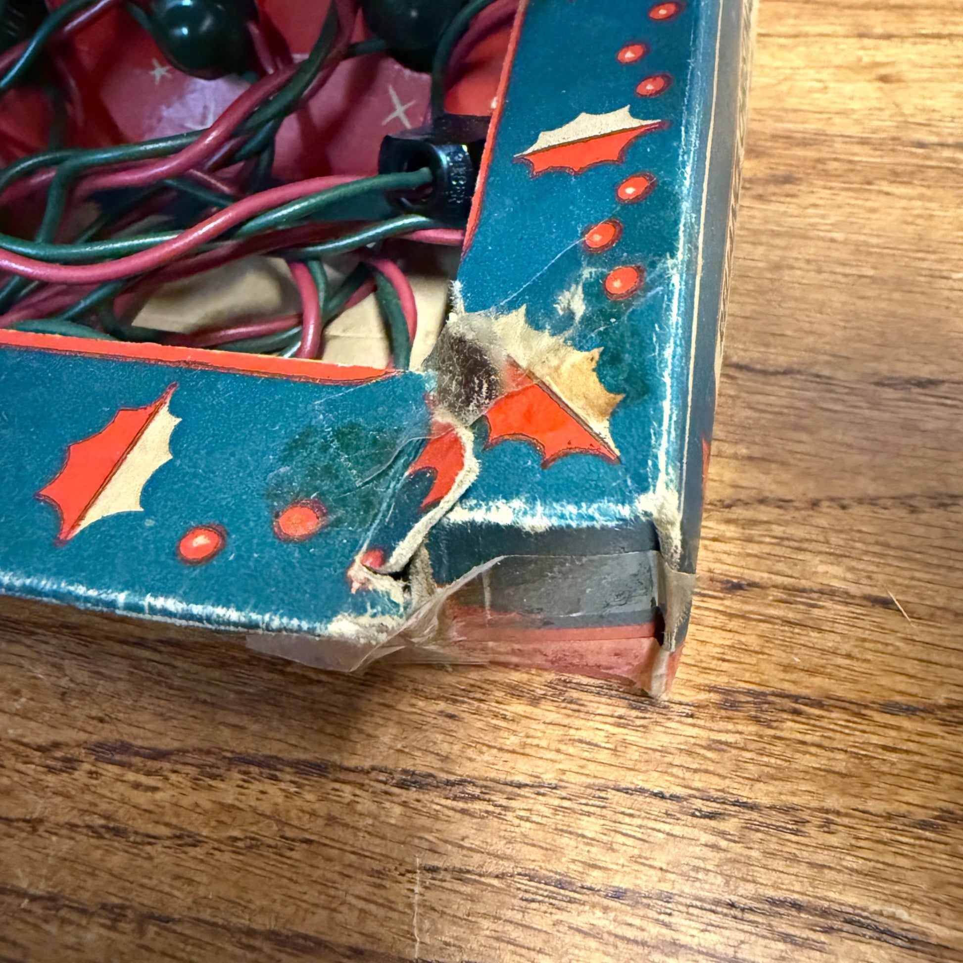 Vintage Christmas String Lights Xmas Box Decor Mazda Reliance