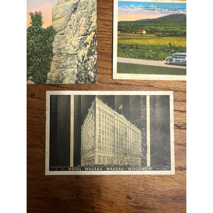 Vintage Wausa Wisconsin Wis Postcards Hotel Rib Mountain State Park WI