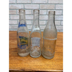 Lot of 3 ACL Ozaukee Springs Port Washington Wis Wisconsin Soda Bottles
