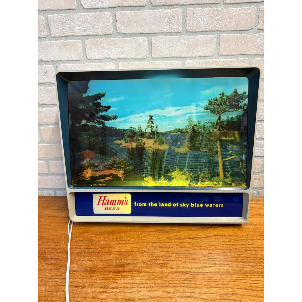 Vintage 1950s Motion Sign Hamm's Beer TV Rippler Lighted Motion Sign