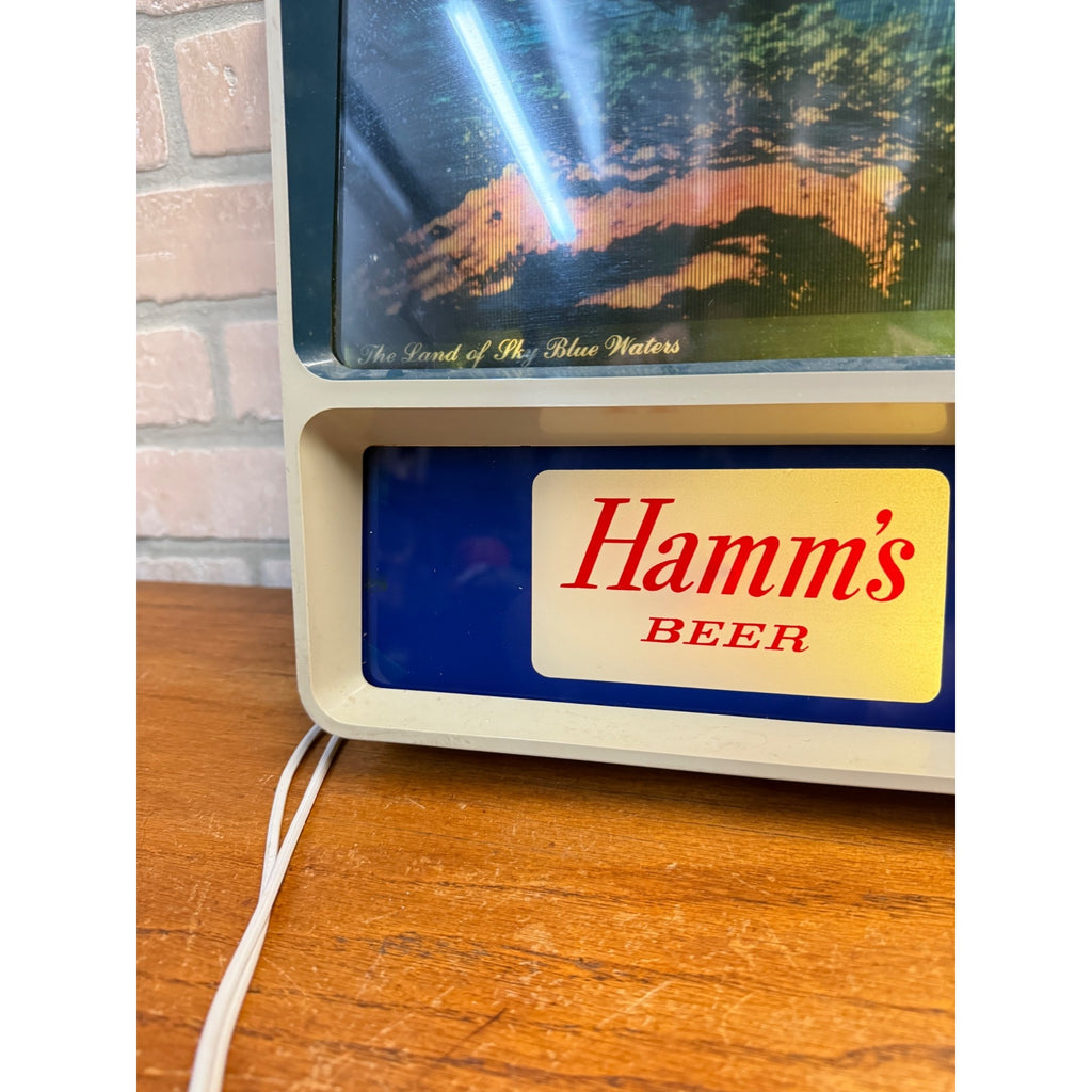 Vintage 1950s Motion Sign Hamm's Beer TV Rippler Lighted Motion Sign