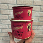 (2) Kewaskum Indian Heinemann Cottage Cheese Wax Containers Wisconsin