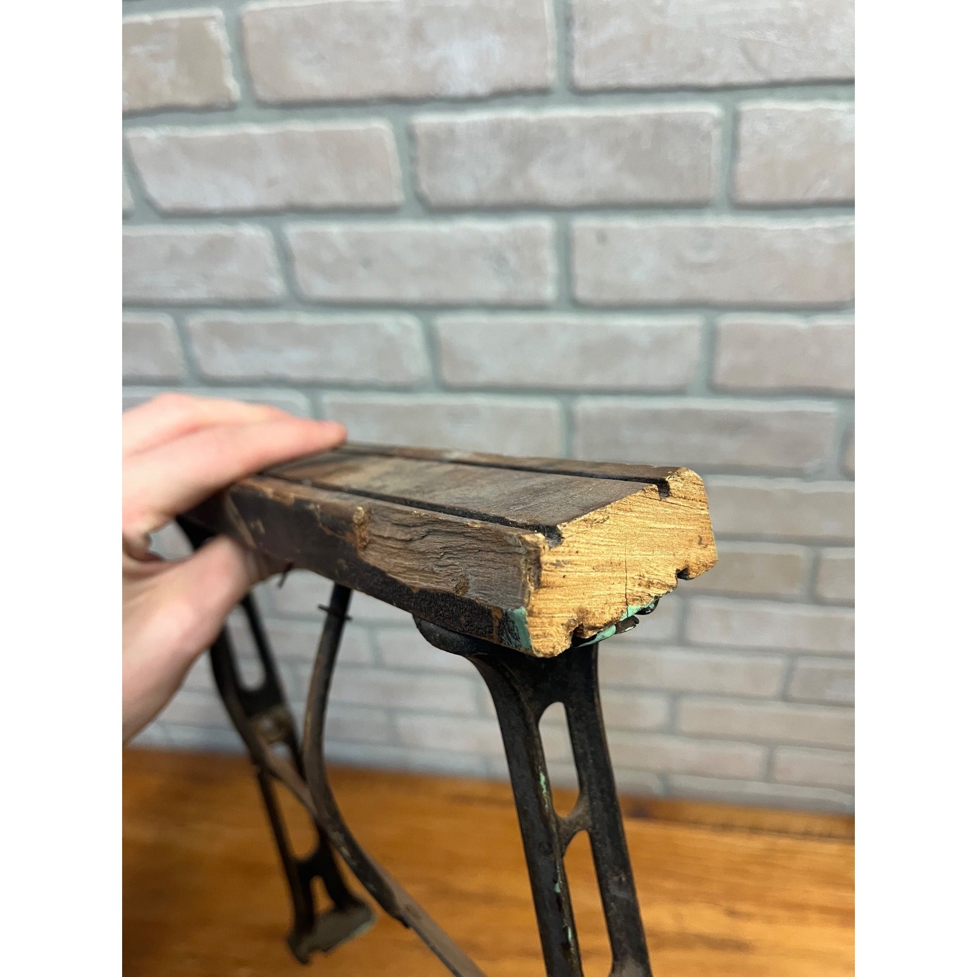 Antique 1900s General Store Mercantile Butcher Paper Roll Holder Cutter Stand